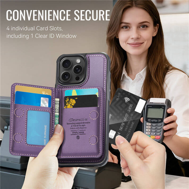 CaseMe iPhone 16 Pro 2-in-1 Detachable Magnetic Wallet Case