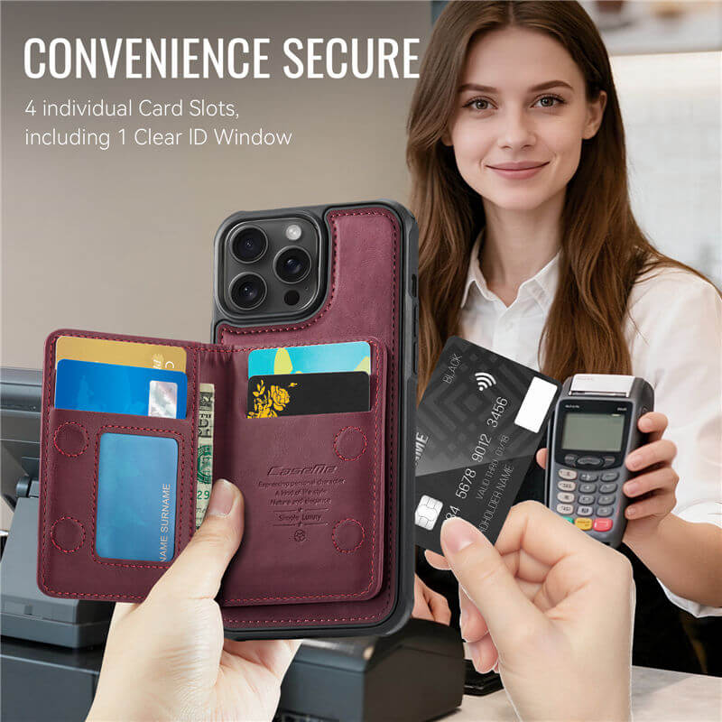 CaseMe iPhone 16 Pro 2-in-1 Detachable Magnetic Wallet Case