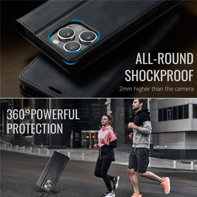 CaseMe iPhone 16 Pro Magnetic Wallet Case with RFID Blocking