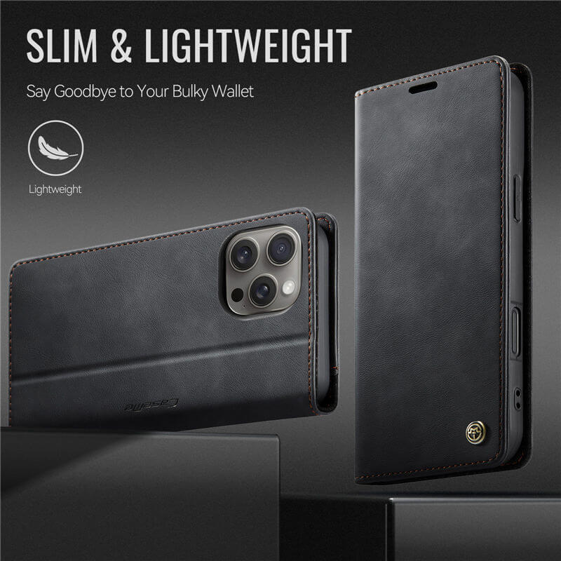 CaseMe iPhone 16 Pro Magnetic Wallet Case with RFID Blocking