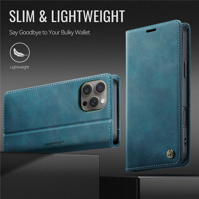 CaseMe iPhone 16 Pro Magnetic Wallet Case with RFID Blocking