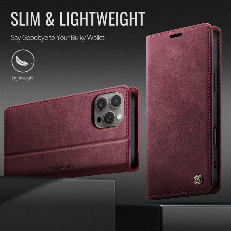 CaseMe iPhone 16 Pro Max Magnetic Wallet Case with RFID Blocking