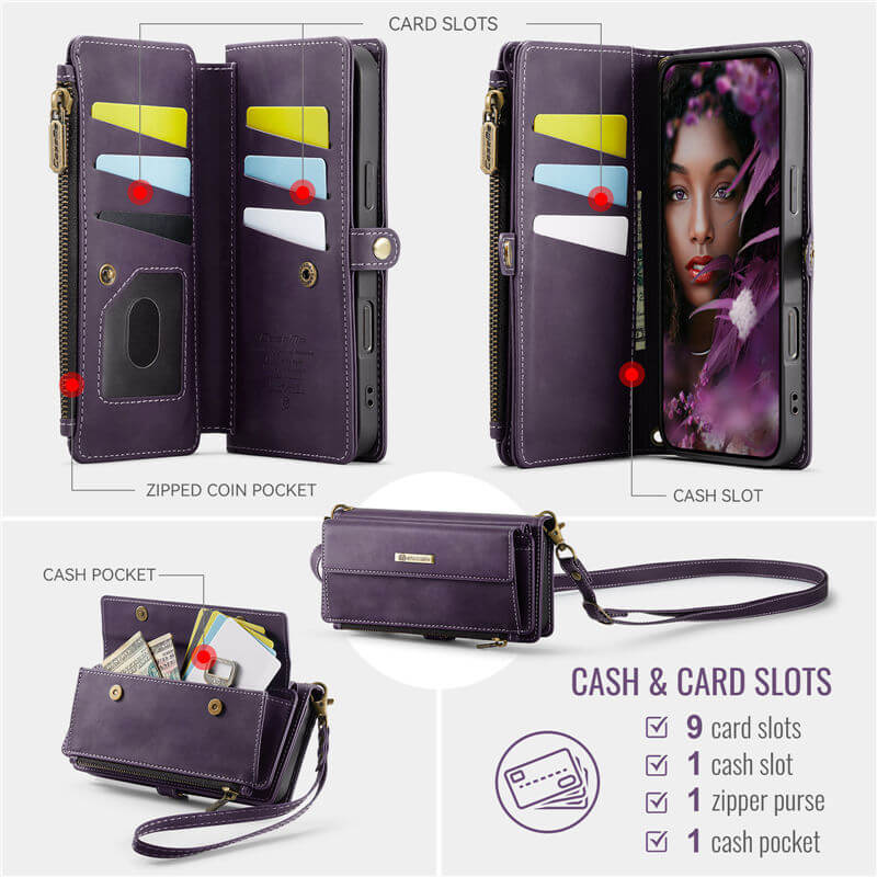 CaseMe iPhone 16 Pro Max Crossbody Wallet Case