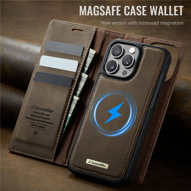 CaseMe iPhone 16 Pro Max 2-in-1 Magnetic Wallet Case