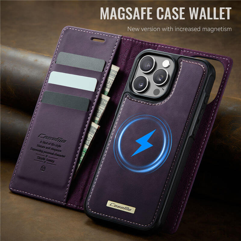 CaseMe iPhone 16 Pro Max 2-in-1 Magnetic Wallet Case