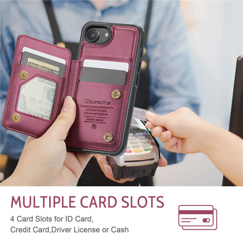 CaseMe iPhone 16e RFID Blocking Card Holder Case