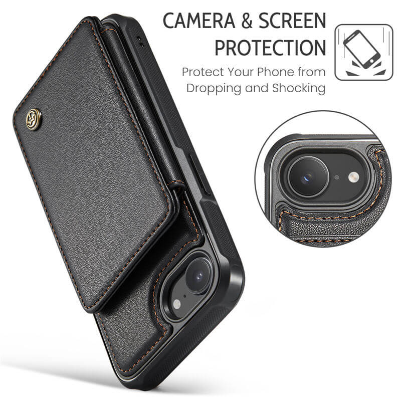 CaseMe iPhone 16e RFID Blocking Card Holder Case