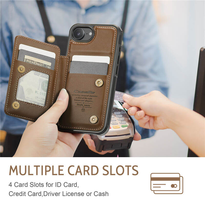 CaseMe iPhone 16e RFID Blocking Card Holder Case