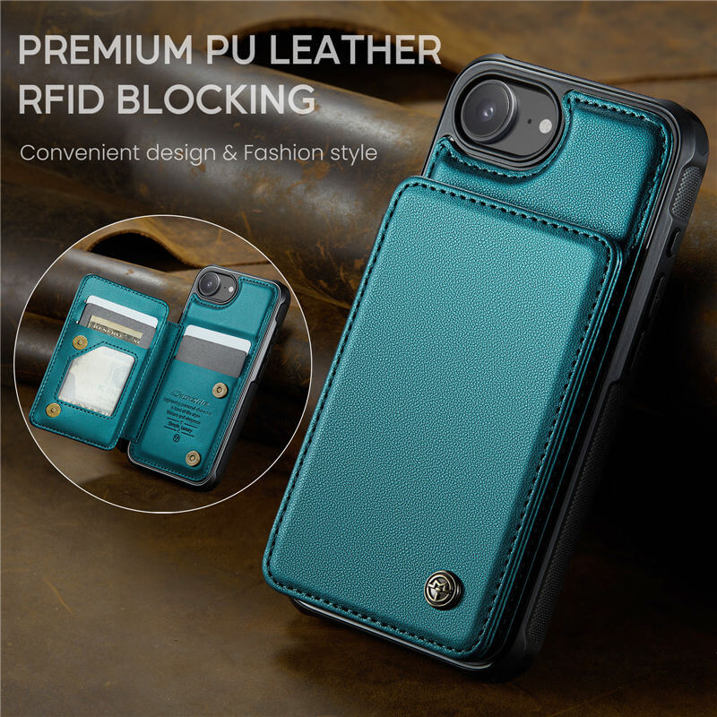 CaseMe iPhone 16e RFID Blocking Card Holder Case