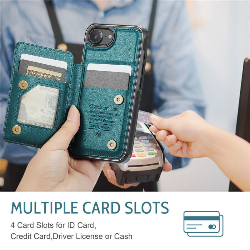 CaseMe iPhone 16e RFID Blocking Card Holder Case