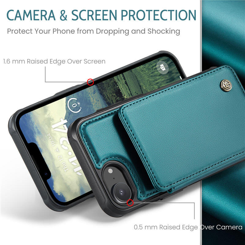 CaseMe iPhone 16e RFID Blocking Card Holder Case