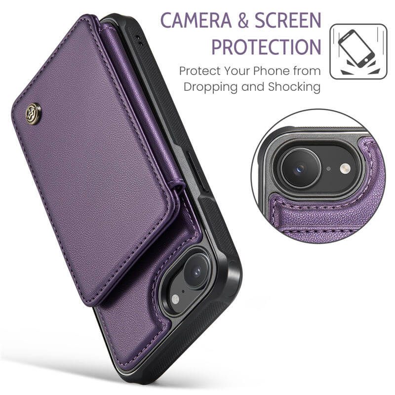 CaseMe iPhone 16e RFID Blocking Card Holder Case