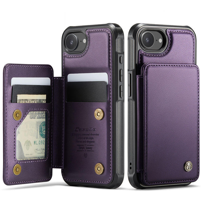 CaseMe iPhone 16e RFID Blocking Card Holder Case