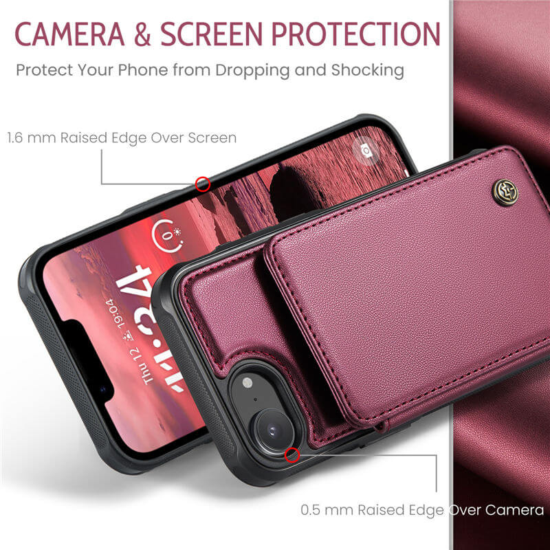 CaseMe iPhone 16e RFID Blocking Card Holder Case