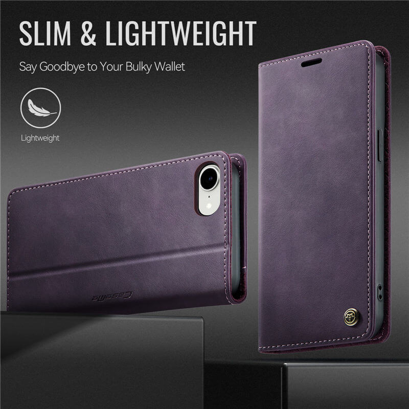 CaseMe iPhone 16E Magnetic Wallet Case with RFID Blocking