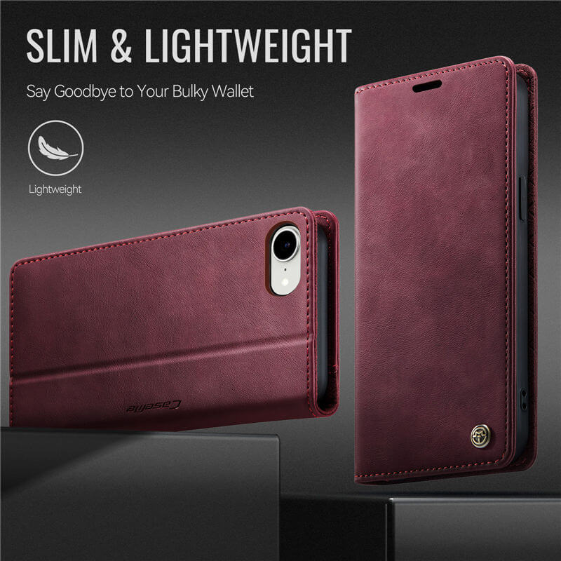 CaseMe iPhone 16E Magnetic Wallet Case with RFID Blocking
