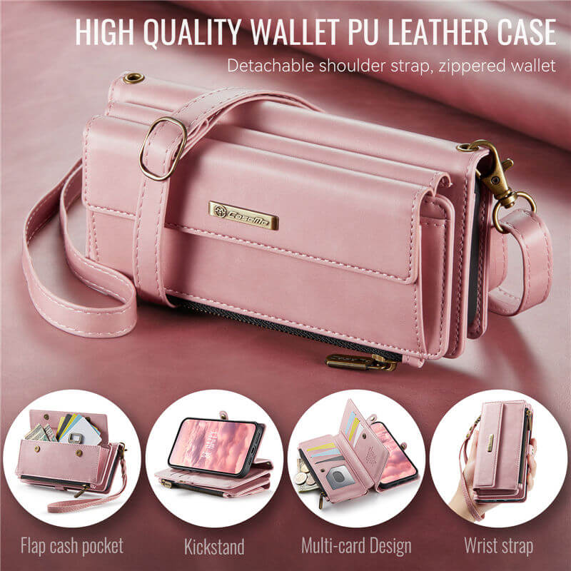 CaseMe iPhone 16e Crossbody Wallet Case