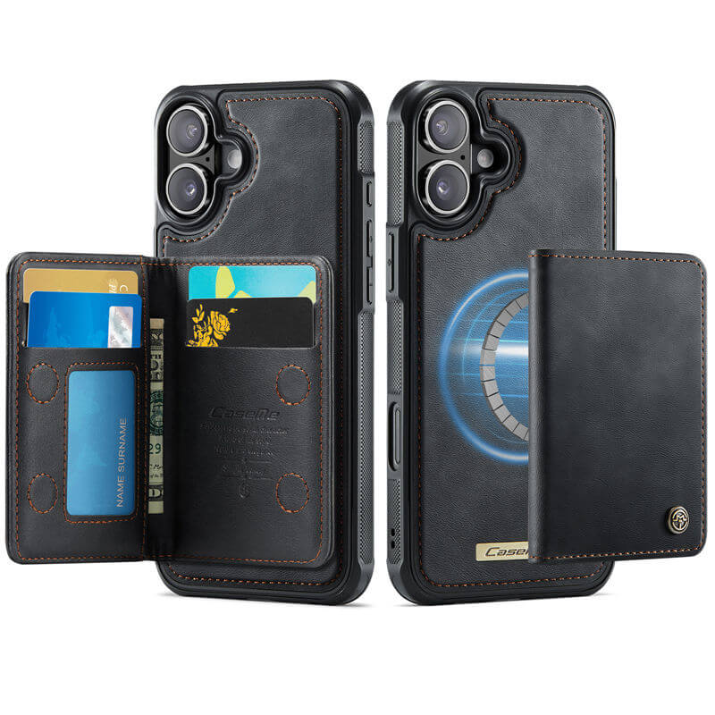 CaseMe iPhone 16 2-in-1 Detachable Magnetic Wallet Case