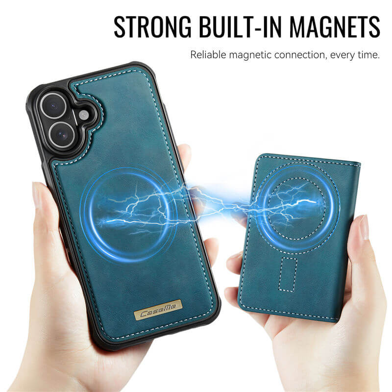 CaseMe iPhone 16 2-in-1 Detachable Magnetic Wallet Case