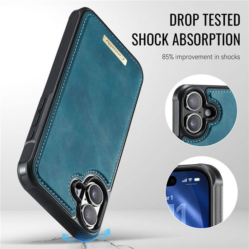 CaseMe iPhone 16 2-in-1 Detachable Magnetic Wallet Case