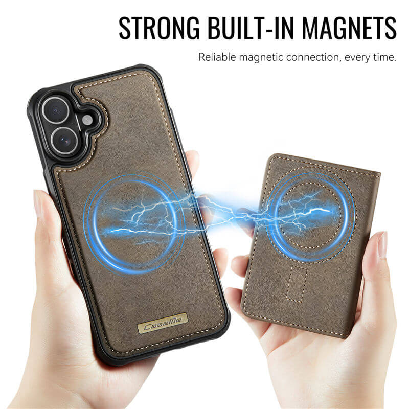 CaseMe iPhone 16 2-in-1 Detachable Magnetic Wallet Case