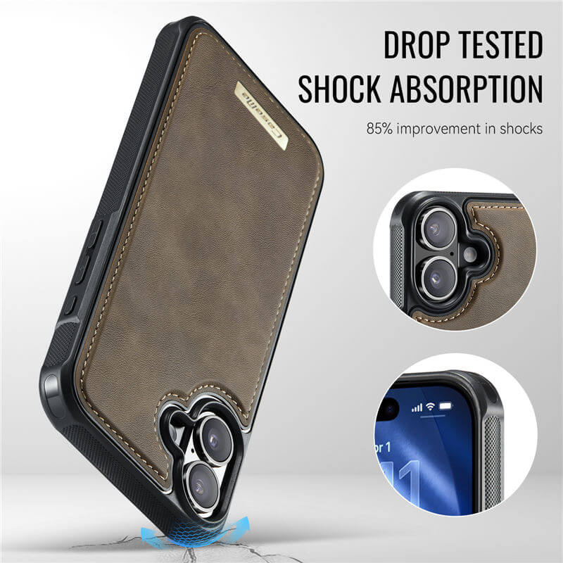CaseMe iPhone 16 2-in-1 Detachable Magnetic Wallet Case