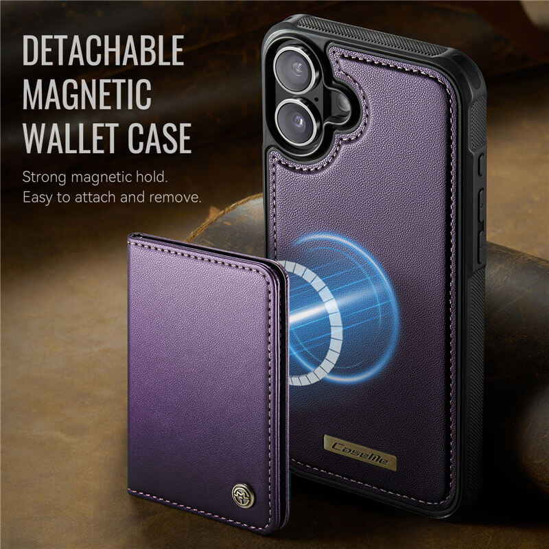 CaseMe iPhone 17 2-in-1 Detachable Magnetic Wallet Case