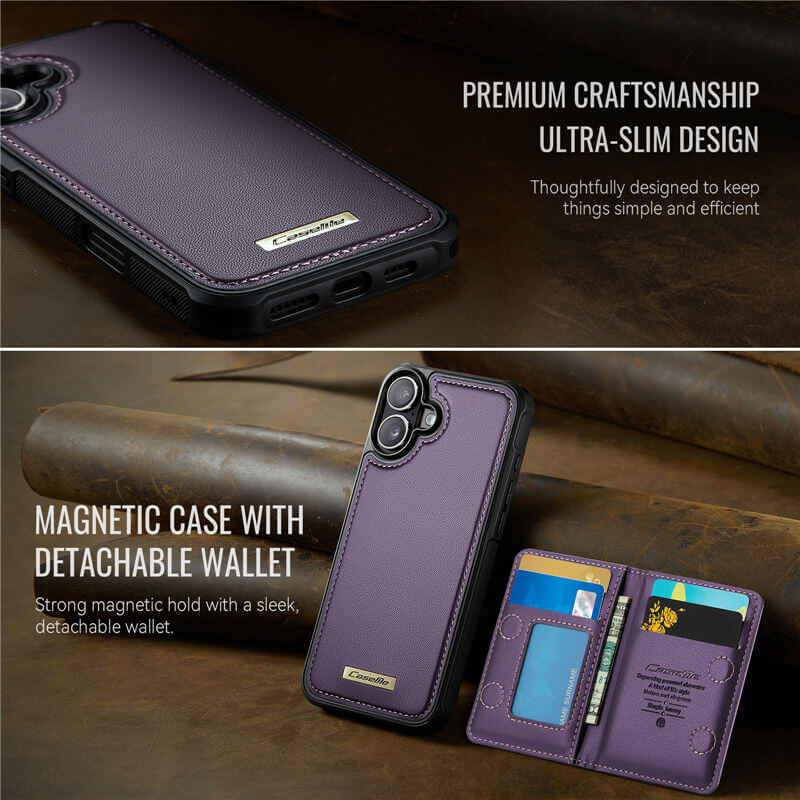 CaseMe iPhone 17 2-in-1 Detachable Magnetic Wallet Case