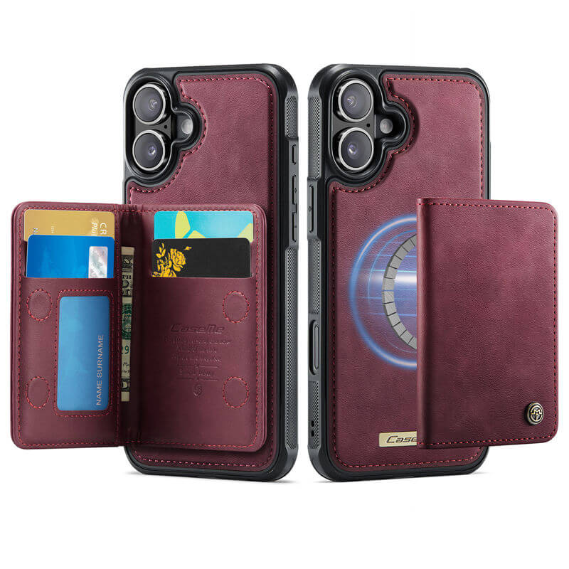 CaseMe iPhone 16 Plus 2-in-1 Detachable Magnetic Wallet Case