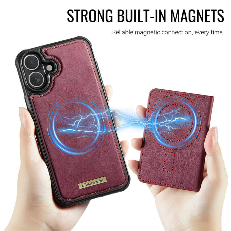 CaseMe iPhone 16 Plus 2-in-1 Detachable Magnetic Wallet Case