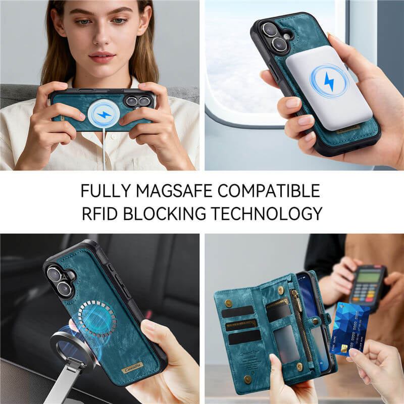 CaseMe iPhone 17 2-in-1 Magnetic RFID Wallet Case