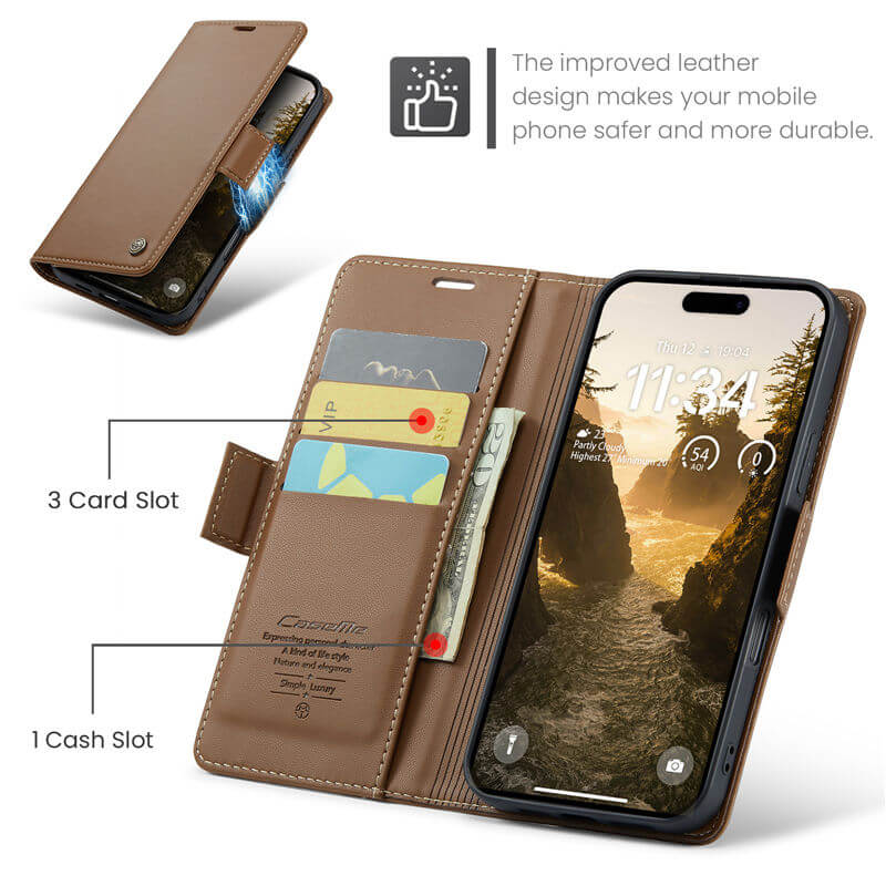 CaseMe iPhone Air Wallet RFID Blocking Case