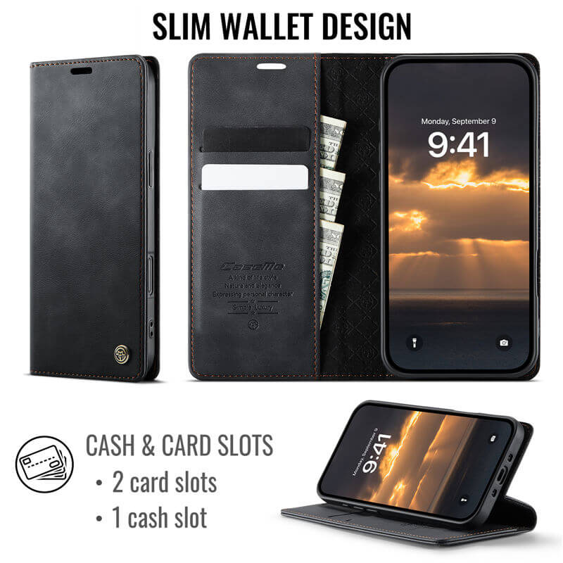 CaseMe iPhone Air Magnetic Wallet Case with RFID Blocking