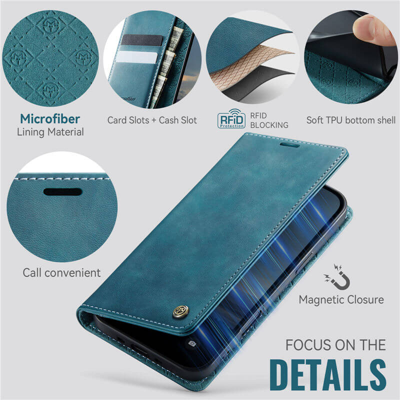 CaseMe iPhone Air Magnetic Wallet Case with RFID Blocking
