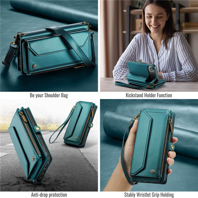 CaseMe iPhone Air Wallet RFID Blocking Crossbody Phone Case