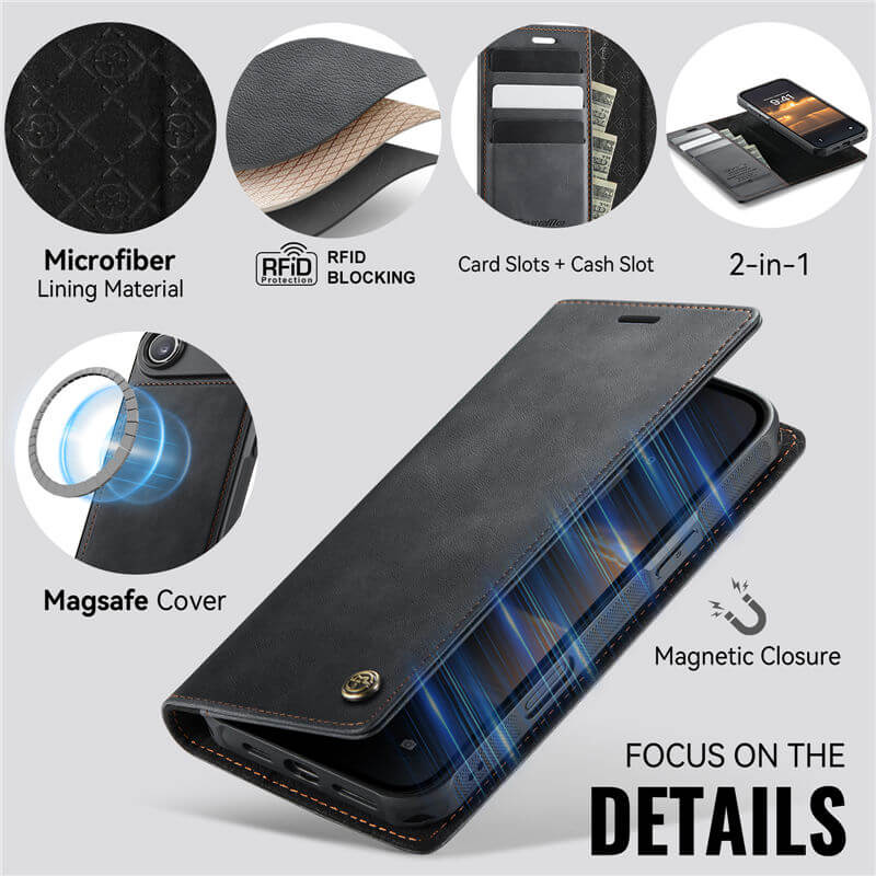 CaseMe iPhone Air 2-in-1 Magnetic Wallet Case