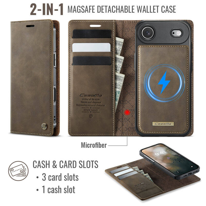 CaseMe iPhone Air 2-in-1 Magnetic Wallet Case