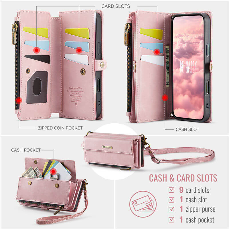 CaseMe iPhone 17 Crossbody Wallet Case
