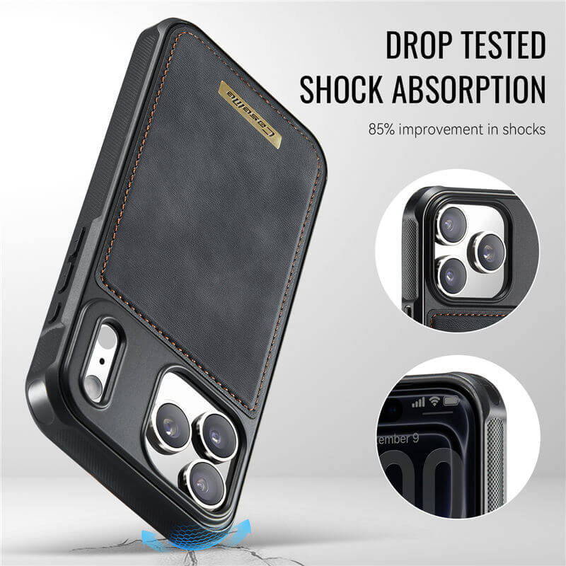 CaseMe iPhone 17 Pro 2-in-1 Detachable Magnetic Wallet Case