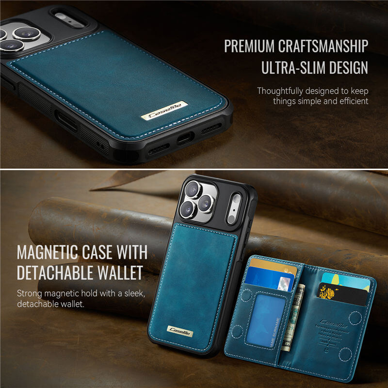 CaseMe iPhone 17 Pro 2-in-1 Detachable Magnetic Wallet Case