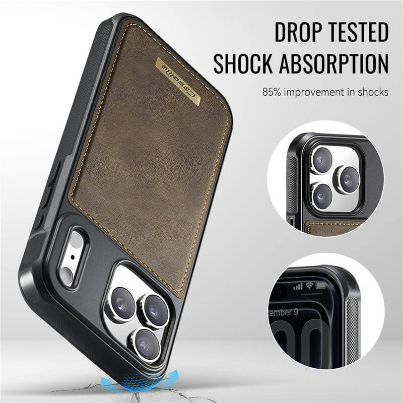 CaseMe iPhone 17 Pro 2-in-1 Detachable Magnetic Wallet Case