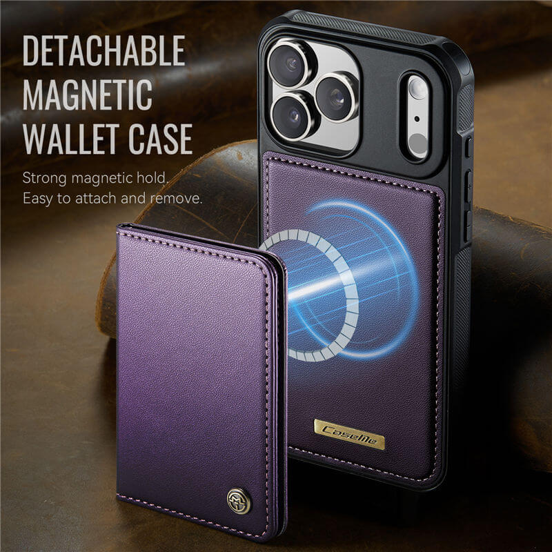 CaseMe iPhone 17 Pro 2-in-1 Detachable Magnetic Wallet Case