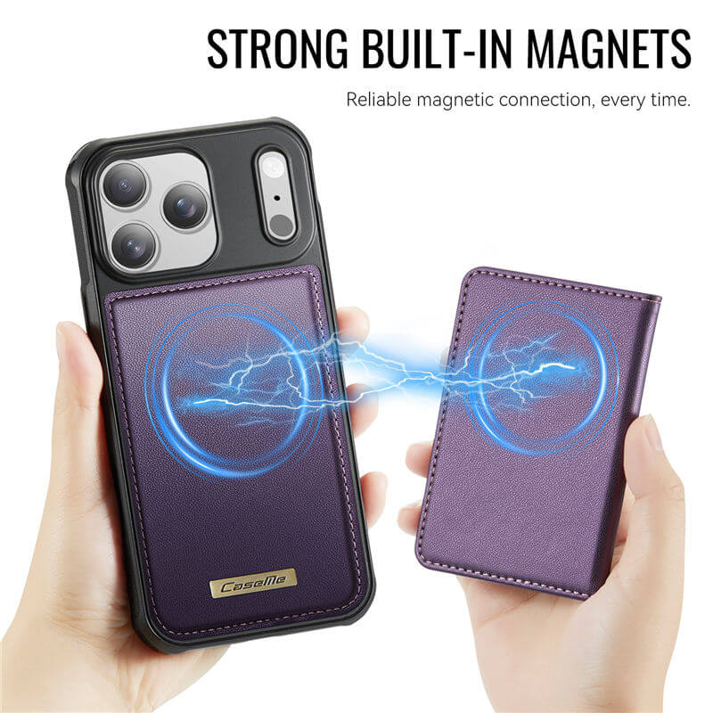 CaseMe iPhone 17 Pro 2-in-1 Detachable Magnetic Wallet Case