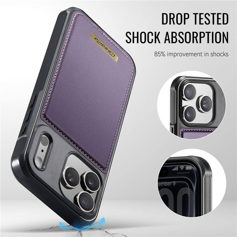 CaseMe iPhone 17 Pro 2-in-1 Detachable Magnetic Wallet Case