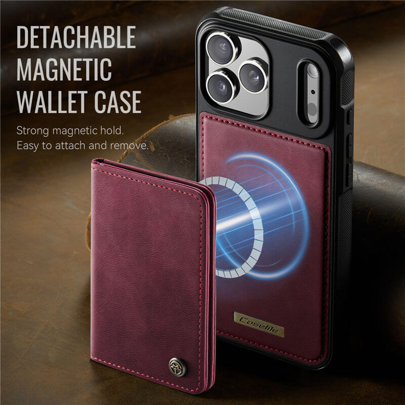 CaseMe iPhone 17 Pro Max 2-in-1 Detachable Magnetic Wallet Case