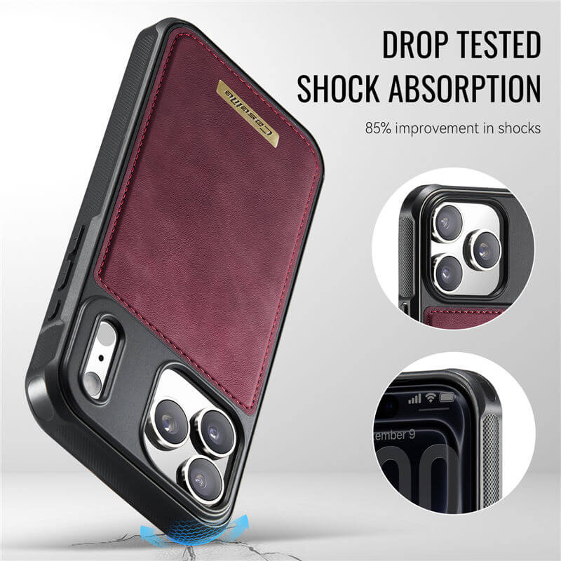 CaseMe iPhone 17 Pro Max 2-in-1 Detachable Magnetic Wallet Case
