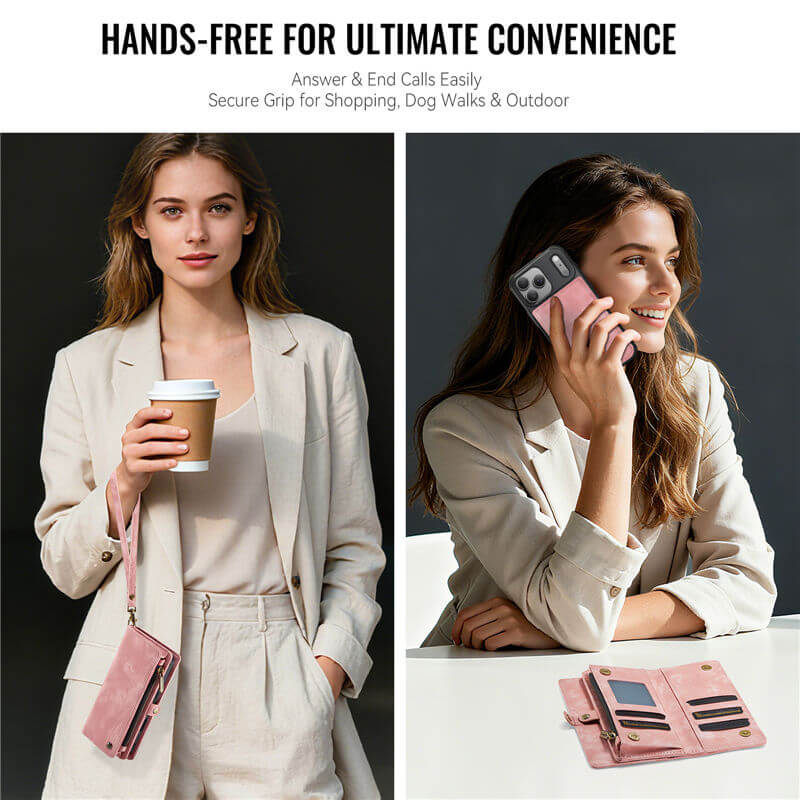 CaseMe iPhone 17 Pro Max 2-in-1 Magnetic RFID Wallet Case