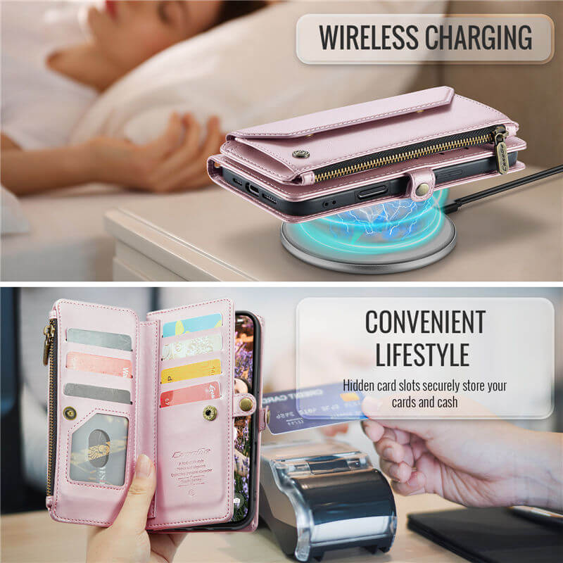 CaseMe iPhone 17 Pro Max Wallet RFID Blocking Crossbody Phone Case