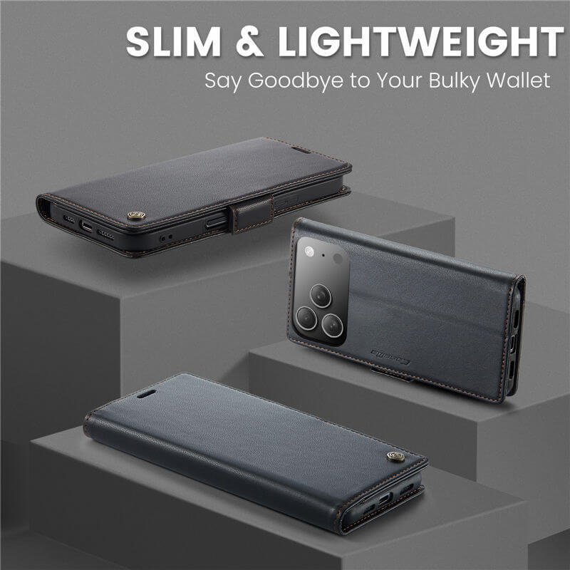 CaseMe iPhone 17 Pro Wallet RFID Blocking Case