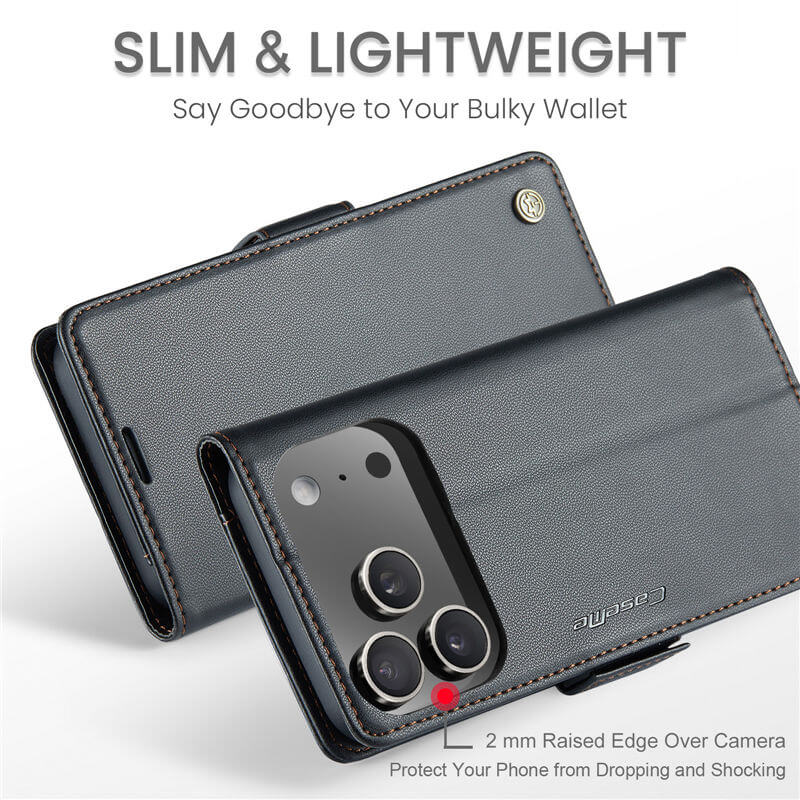 CaseMe iPhone 17 Pro Wallet RFID Blocking Case